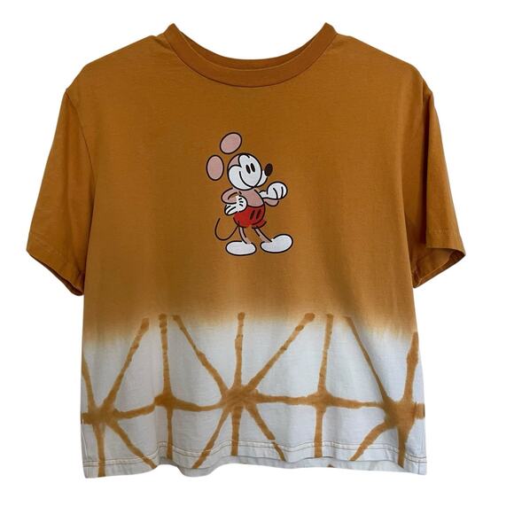 Disney | Mickey Mouse Genuine Mousewear Tie-Dye Yellow T-Shirt Women’s Size M - Picture 2 of 7